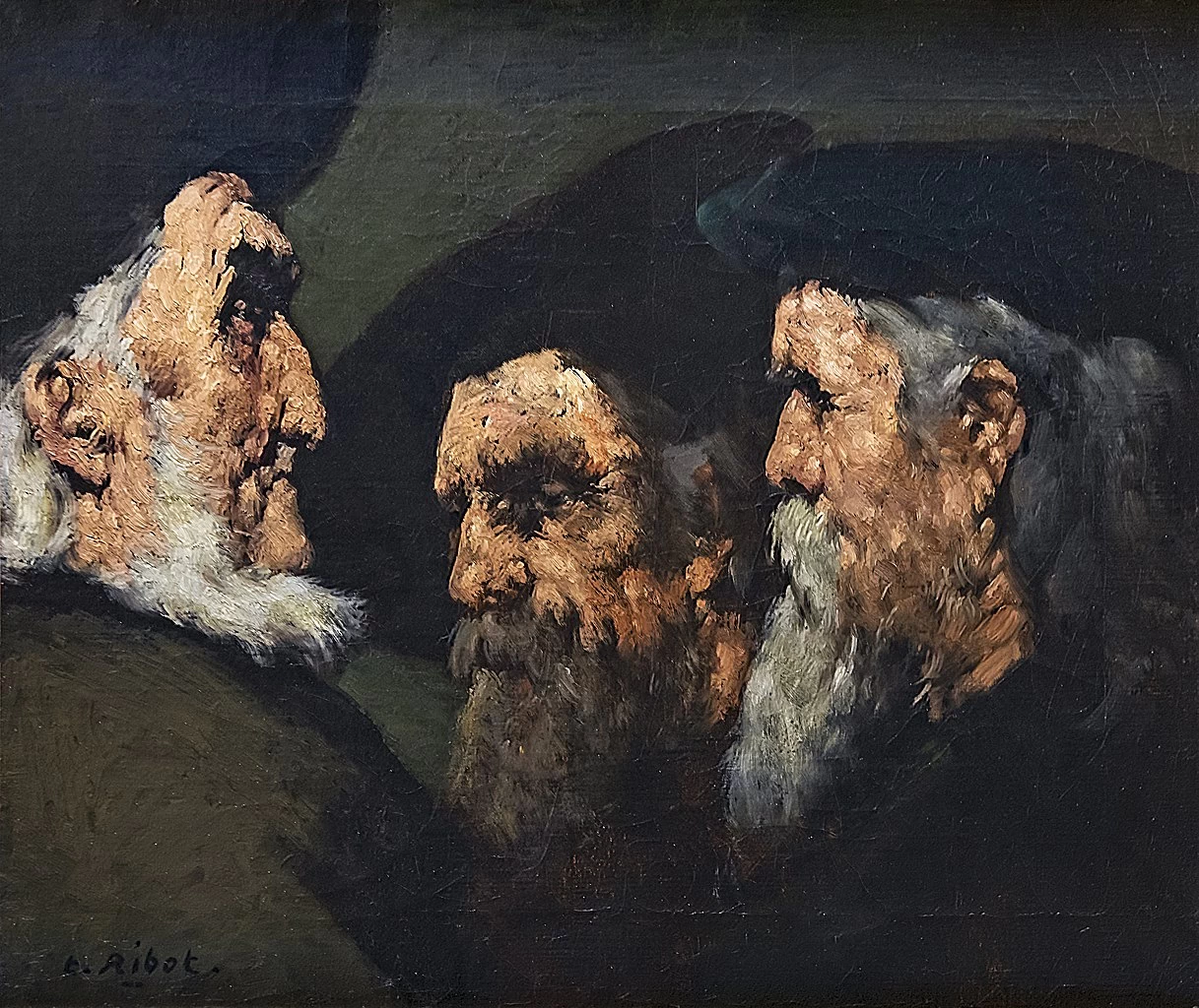 Augustin Théodule Ribot - 130, Tre vecchi ebrei, Saint, Quentin, musée des beaux, arts